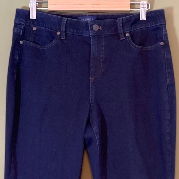 Talbots NWOT Curvy dark wash denim jeans 10 - Picture 3 of 8